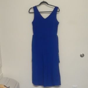 V-Neck Drawstring Jumpsuit